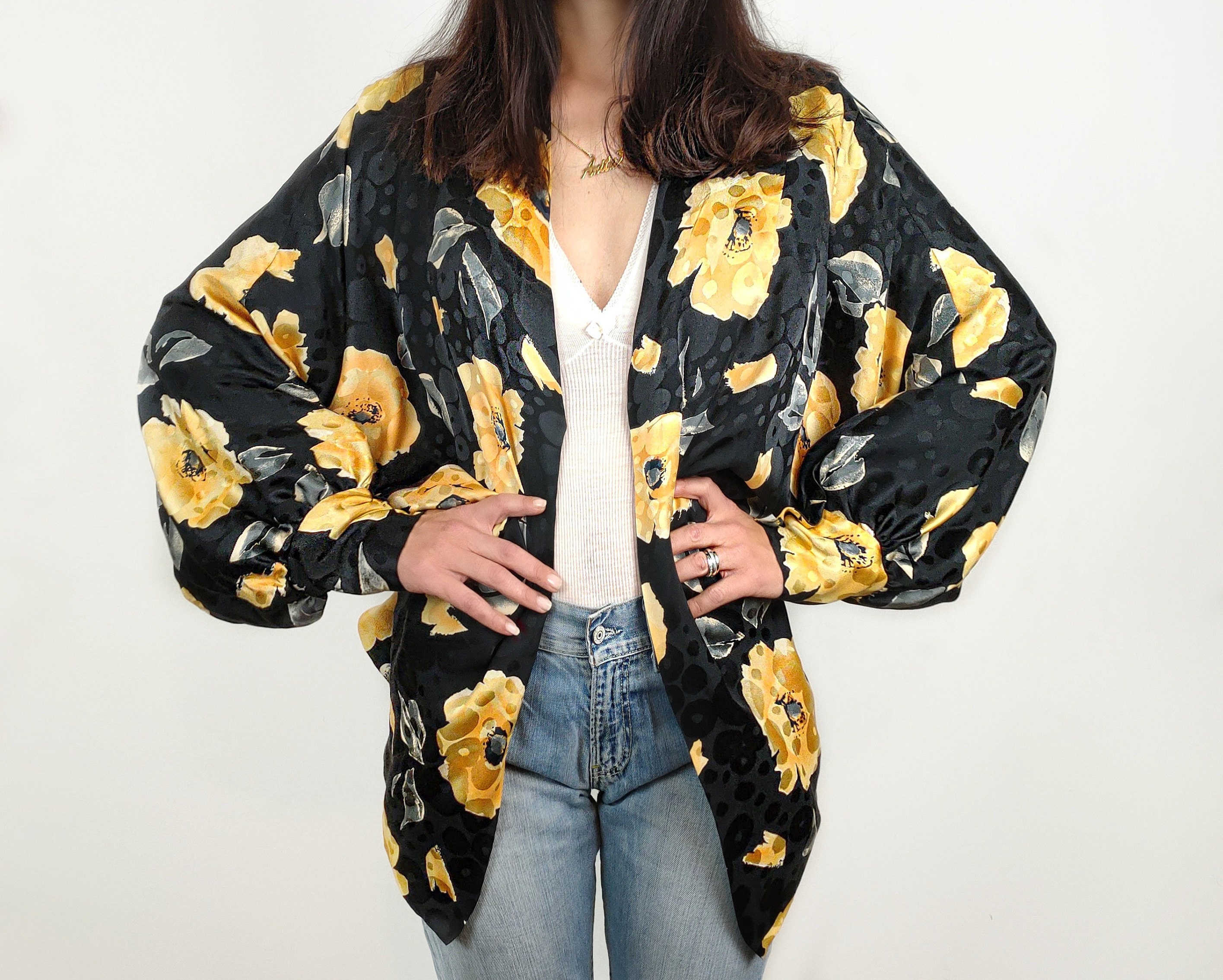 long silk kimono jacket