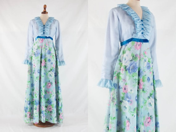 light blue floral maxi