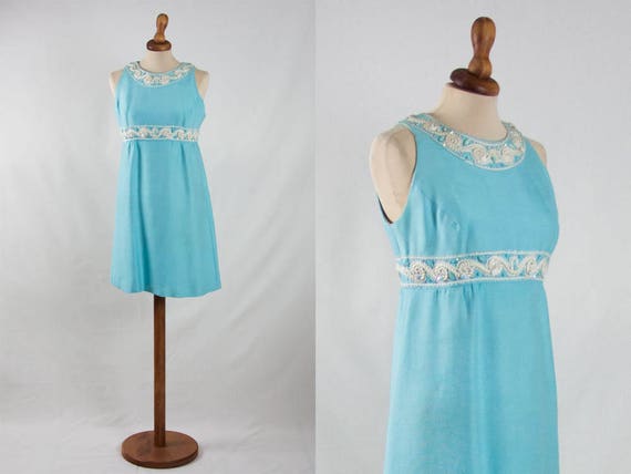 light blue vintage dress