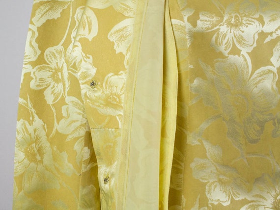 60s Yellow Suit, Brocade Flowers Dress, 2 Pieces … - image 9