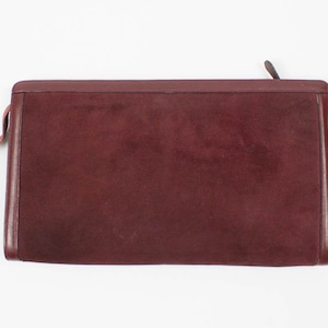 70er Jahre Vintage Clutch, Burgund rot, Vintage-Handtasche, rechteckige Form, Made In Italy Qualität Ledertasche 70er Jahre Geldbörse, handgefertigt