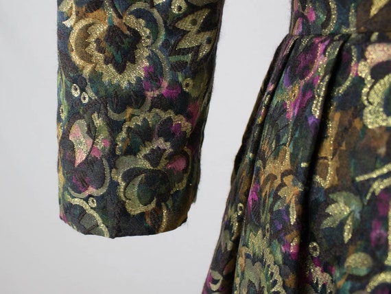 Floral Dress, Brocade Fabric, Vintage Dress, 80s … - image 7