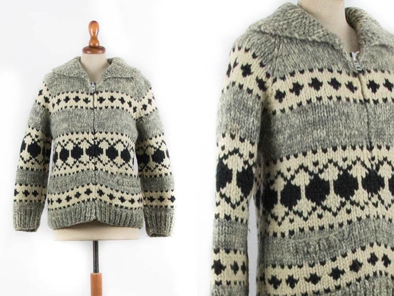Cowichan 70s Sweater, Salish Jacket, Vintage Jump… - image 1
