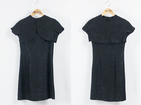 60s Pencil Dress, Crop Top Dress, Brocade Dress, V