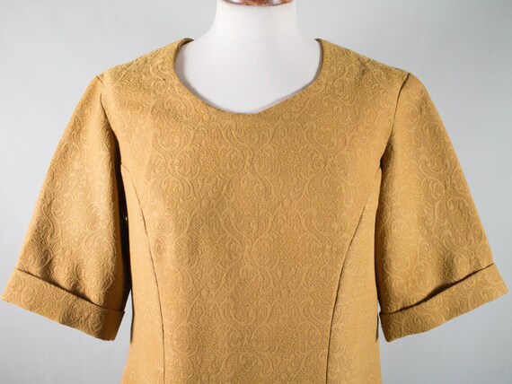 1960s Tunic Mustard Yellow, Tailored Top, Sixties… - image 3