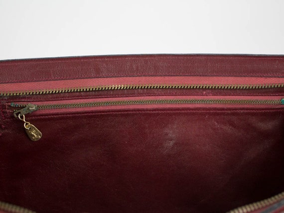 70s Vintage Clutch, Burgundy Red Color, Vintage H… - image 9