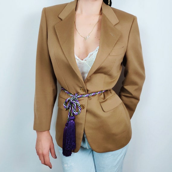 Long tan blazer cheap