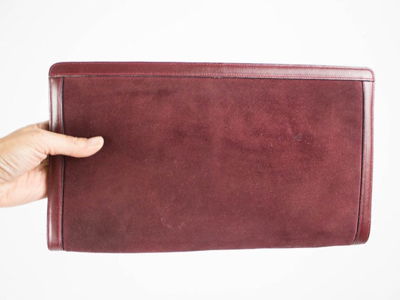 70s Vintage Clutch, Burgundy Red Color, Vintage H… - image 3