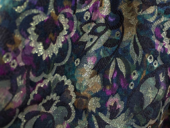 Floral Dress, Brocade Fabric, Vintage Dress, 80s … - image 9