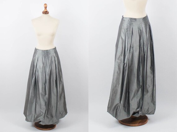 Vintage Silk Skirt 1990s Authentic Maxi 