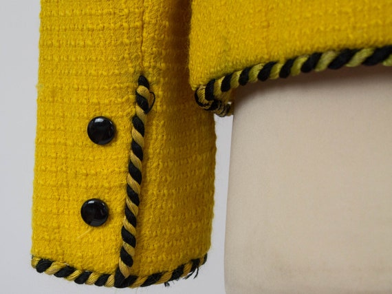 Vintage Jacket, Yellow Black, Vintage 80s Blazer,… - image 8