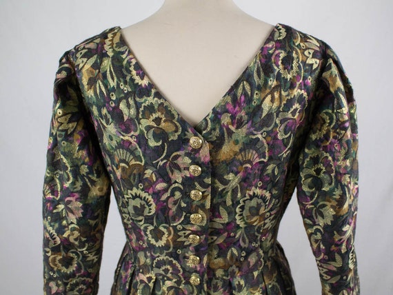 Floral Dress, Brocade Fabric, Vintage Dress, 80s … - image 5