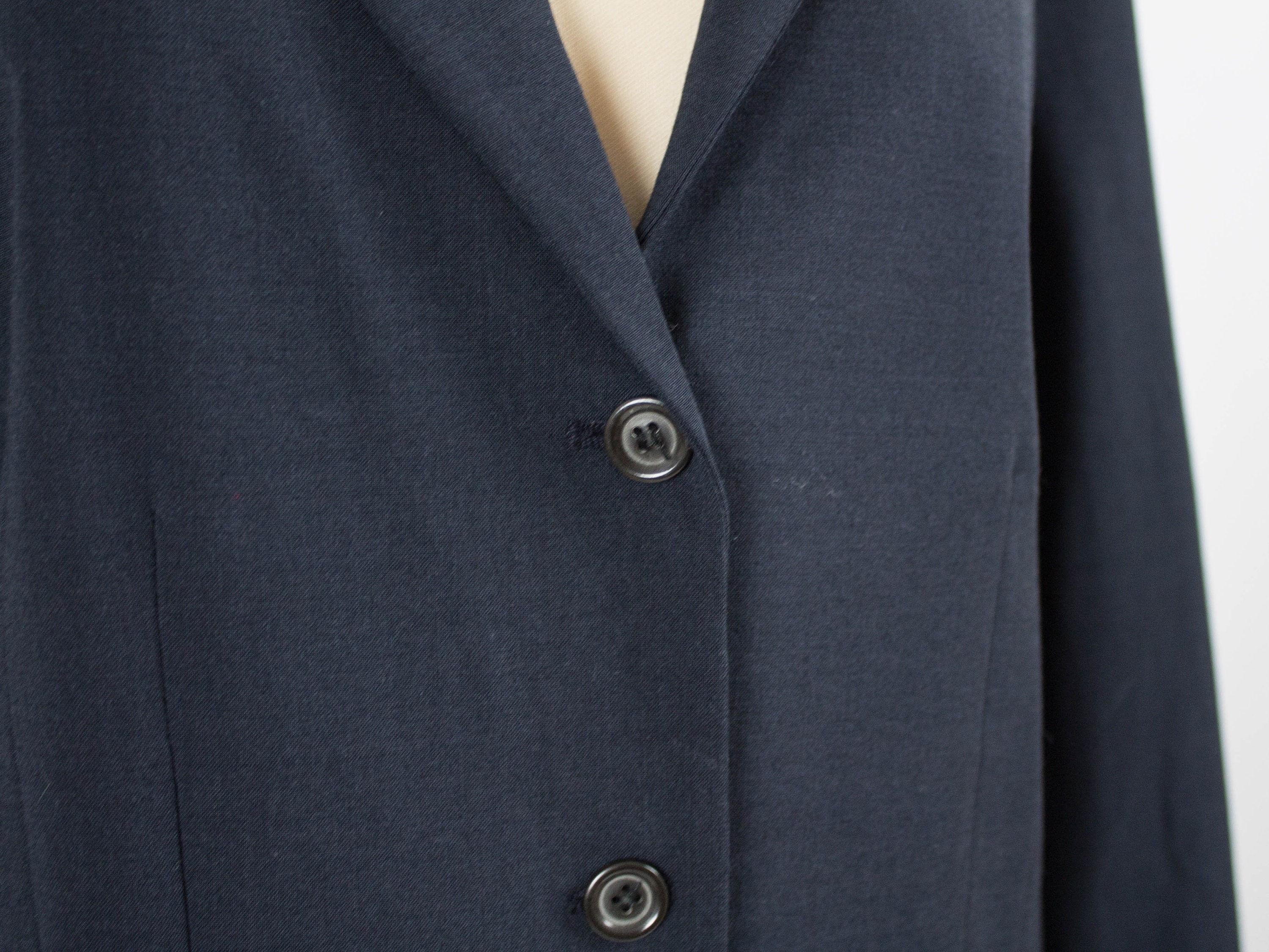 90s Vintage Blazer Lawrence Steele Navy Blue Jacket Long | Etsy