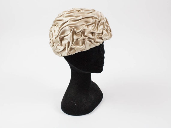 Beige pillbox hat Clearance