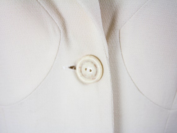 White Formal Jacket, 90s Makes 60s, Button jacket… - image 8