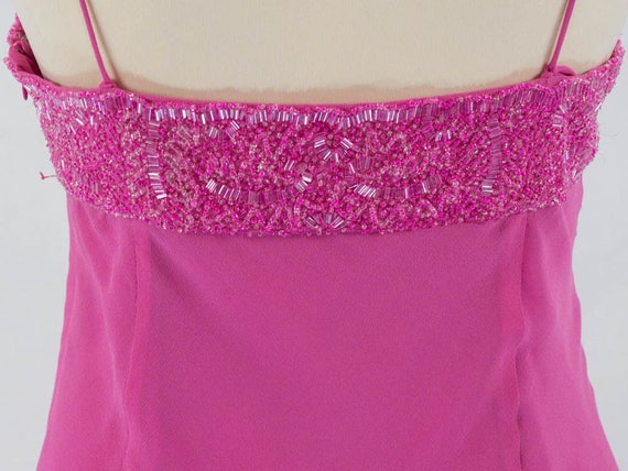 1990s vintage dress, fuchsia dress, sequin pink d… - image 4