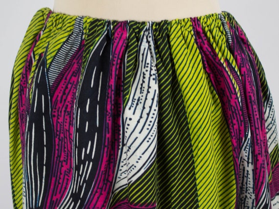African Print Skirt, Maxi Skirt, Vintage 70s Skir… - image 10