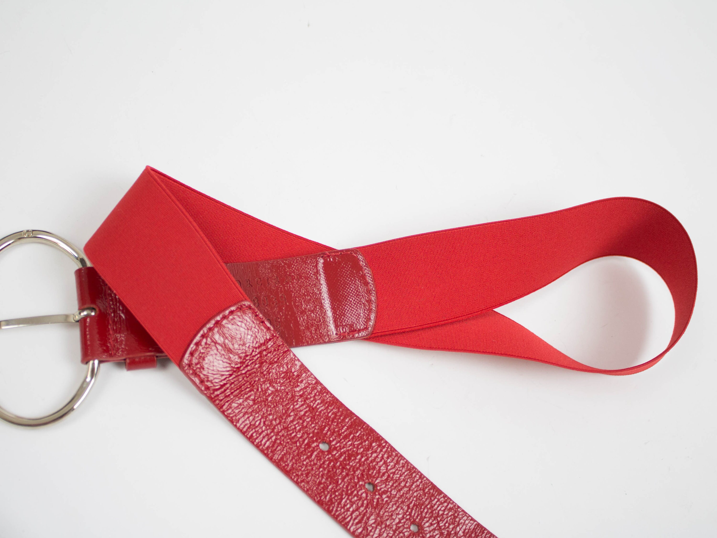 印象のデザイン Belt, Leather Red Elastic Orciani Claudio Waist, Belt, 小物