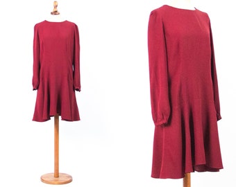 Valentino Dress, Red Valentino, Long Sleeves, Classic, 80s Vintage, Vintage Valentino, 1980s, Size Medium