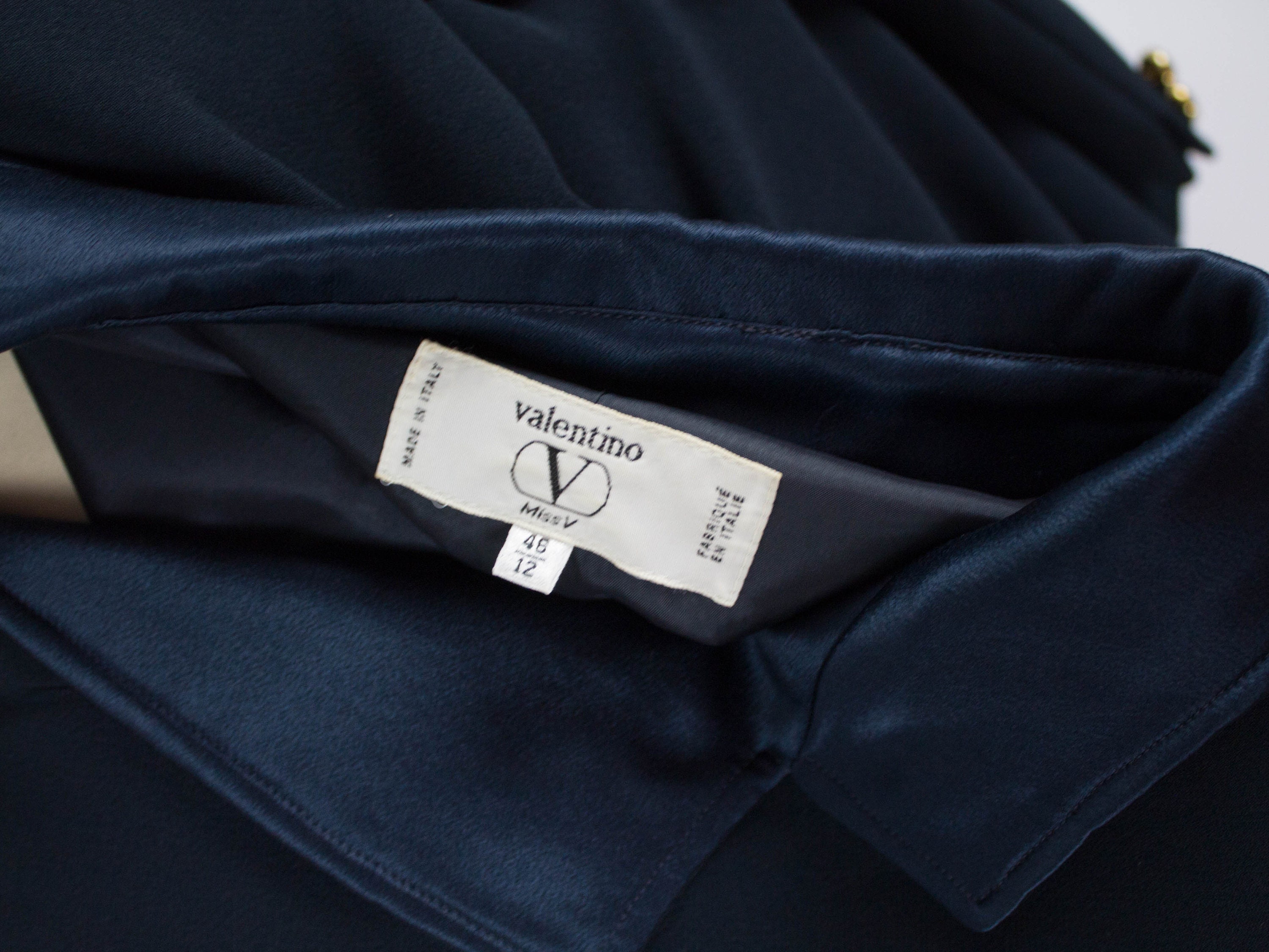 80s Iconic Valentino Black/gold Trim Blazer Jacket By Valentino Boutique
