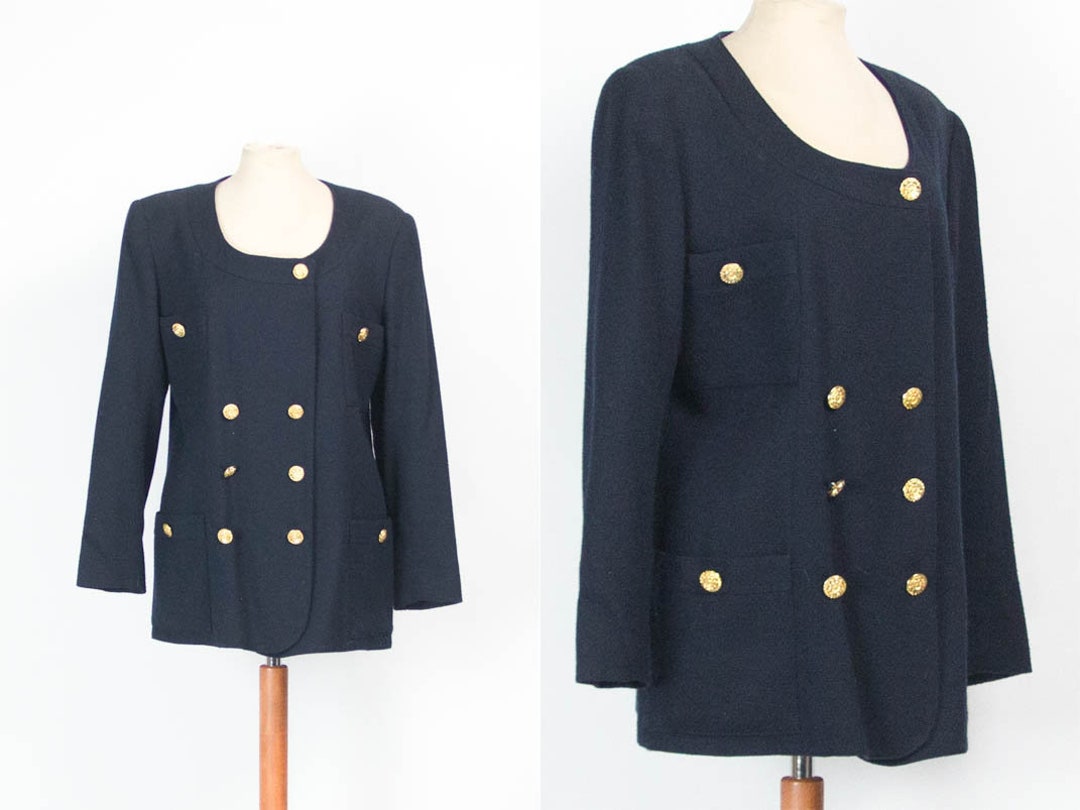 VTG 80S LOUISA SPAGNOLI PINK BEIGE CROSSHATCH BLAZER JACKET L 16