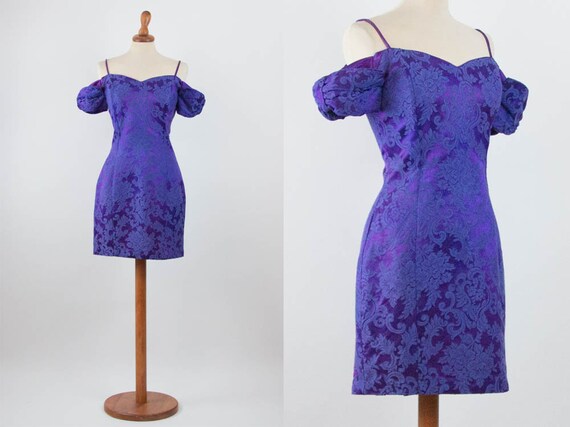 cocktail dress purple color