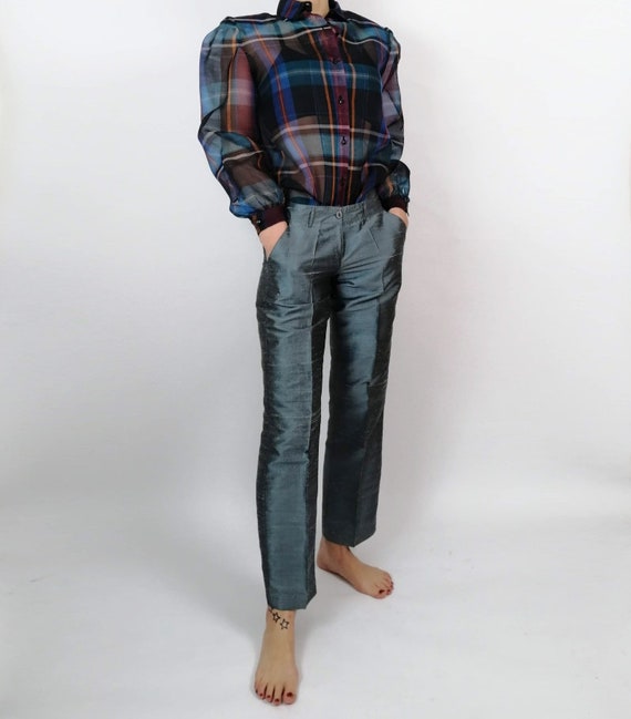 Silk, Silk Trousers, 90s Pants, Vintage Trousers,