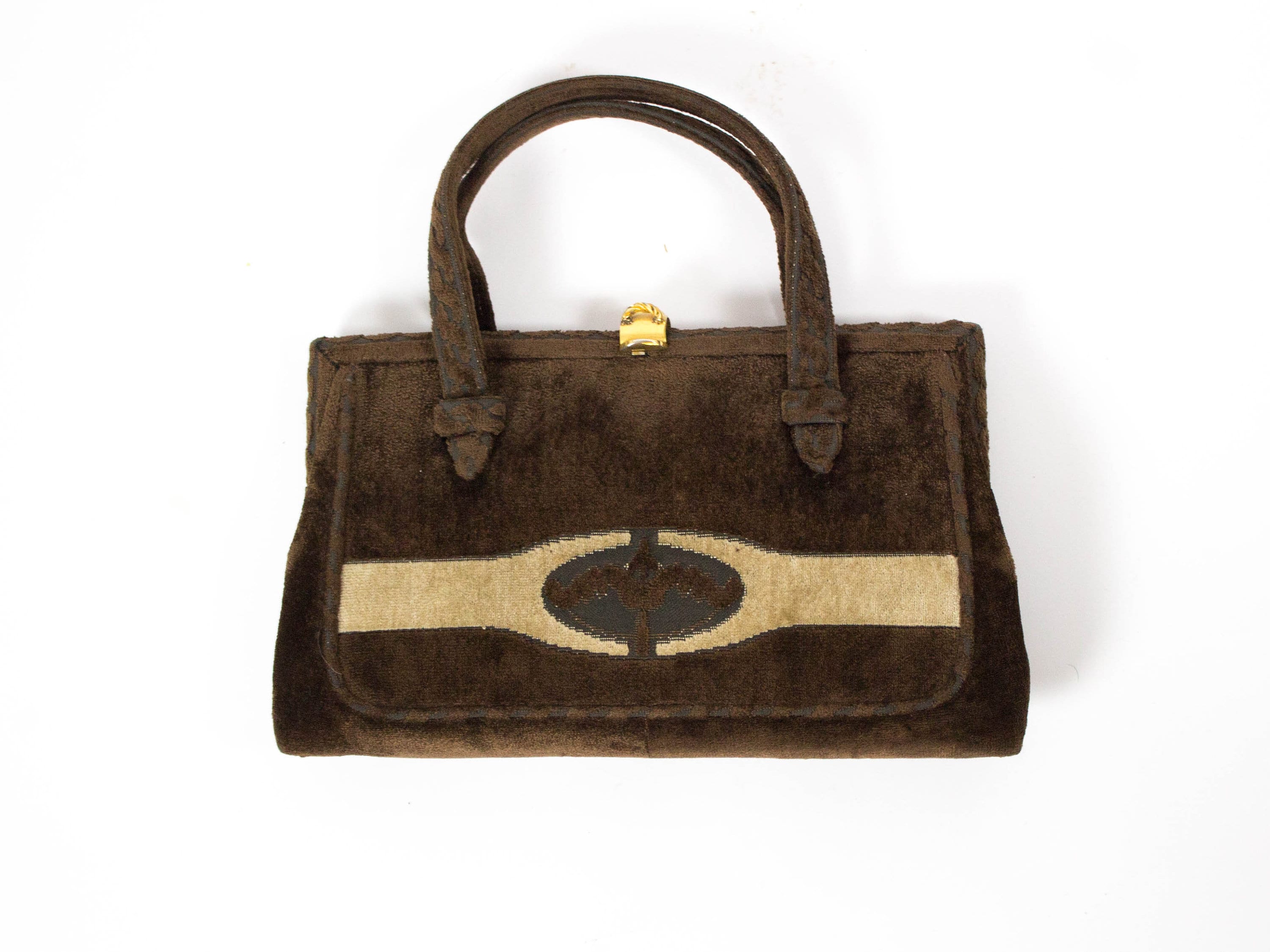 Cesare Piccini Handbag 60s 70s Vintage Bag 1960s Brown Beige Color Made in Italy Collectable Bag Florence Bag Etsy