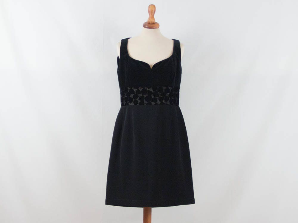 1980s Dress Vintage 80s Dress Black Velvet Dress - Etsy