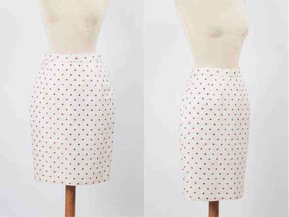 Vintage Polka Dot Skirt, Versus By Gianni Versace… - image 1