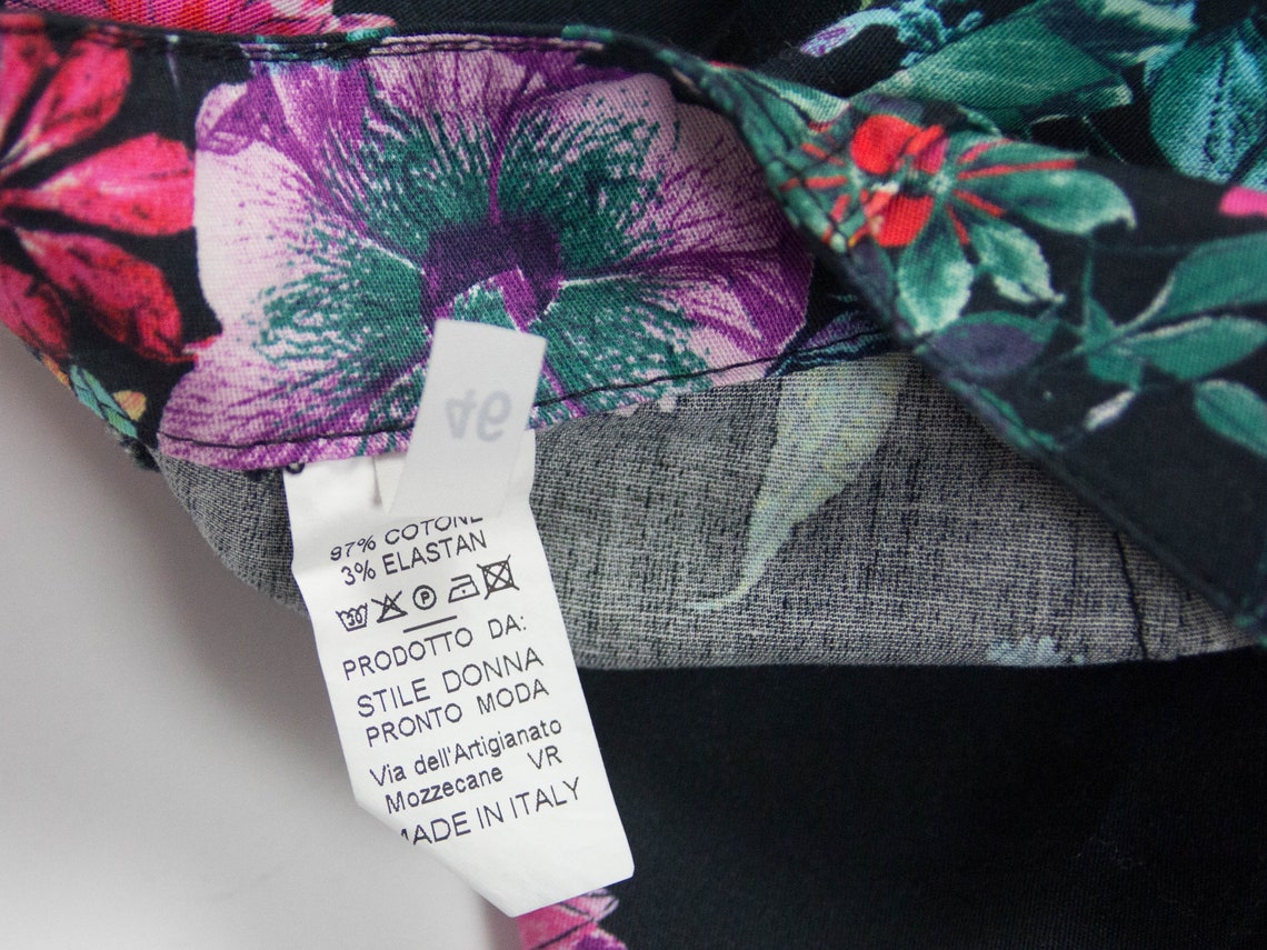 90s Belted Floral Pants (M)