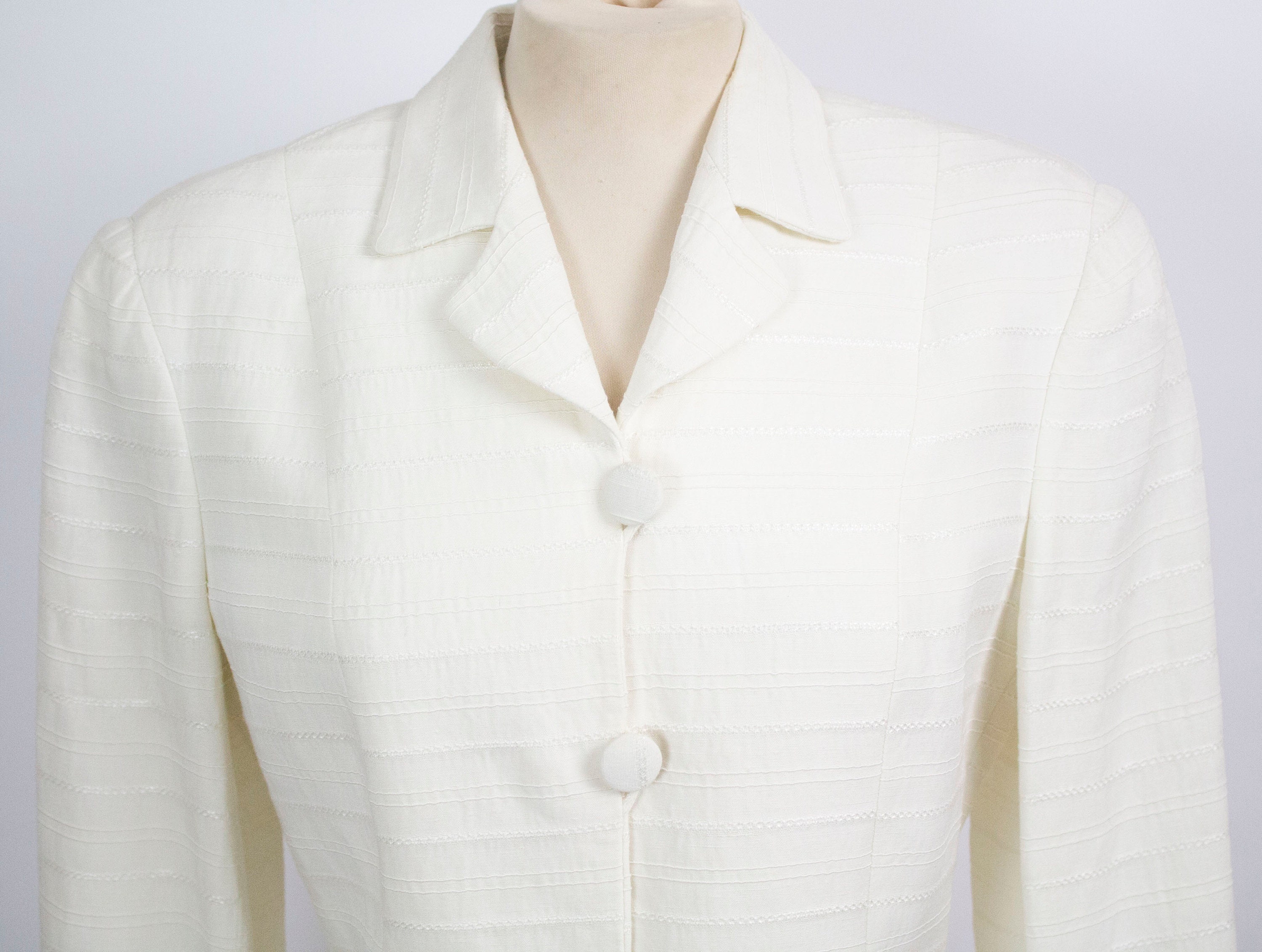 90s Vintage Jacket White Color Emporio Armani Italian - Etsy