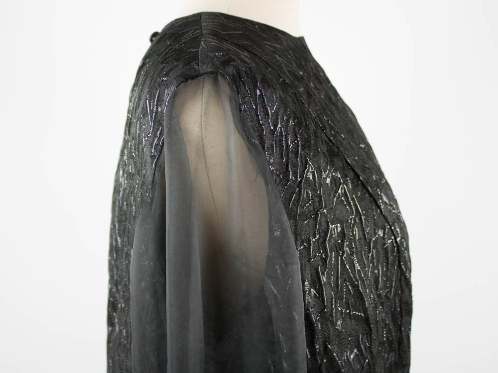60s Vintage Dress Black Color Dress Shining Shimmering - Etsy