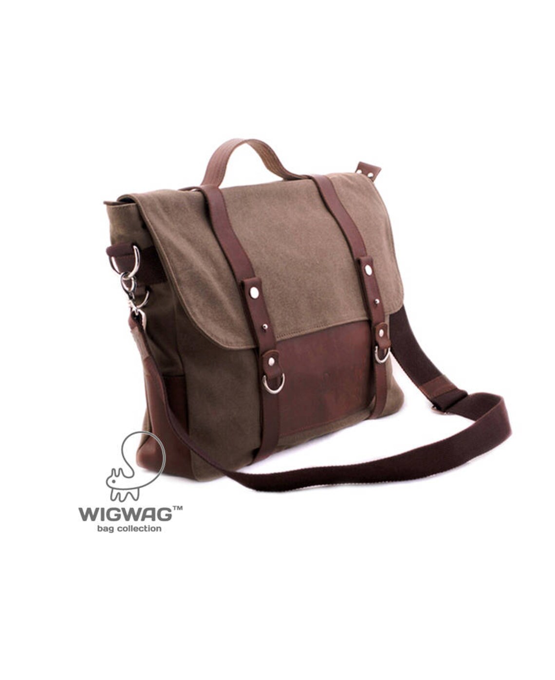 Men's briefcase laptop bag canvas briefcase messenger Etsy