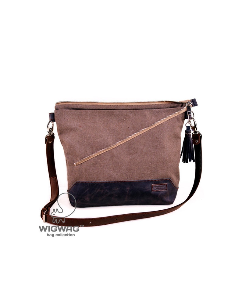 shoulder bag women/'s crossbody canvas bag canvas leather bag crossbody bag small bag convertible bag oblique zipper bag Women/'s bag
