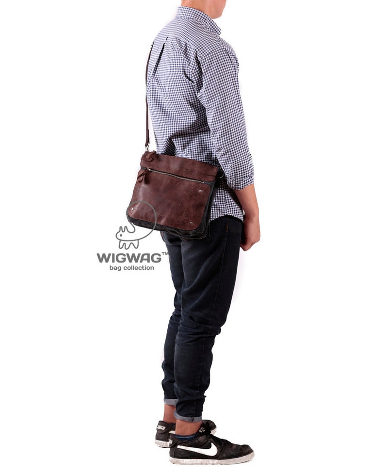 Men's medium size bag men's crossbody bag men's Etsy