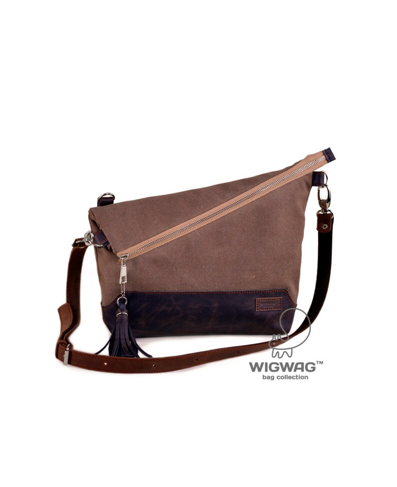 shoulder bag women/'s crossbody canvas bag canvas leather bag crossbody bag small bag convertible bag oblique zipper bag Women/'s bag