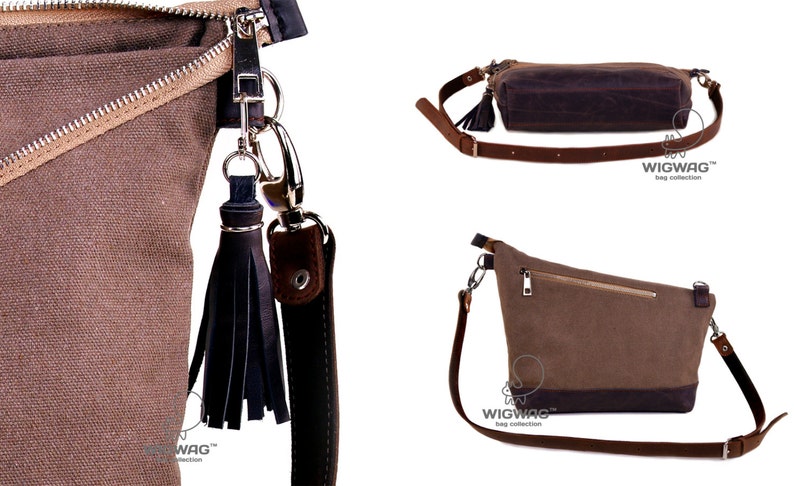 shoulder bag women/'s crossbody canvas bag canvas leather bag crossbody bag small bag convertible bag oblique zipper bag Women/'s bag