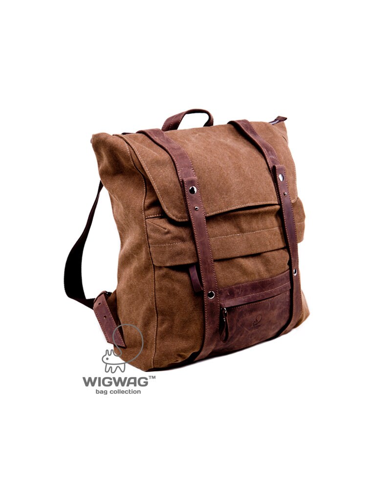 hipster leather backpack
