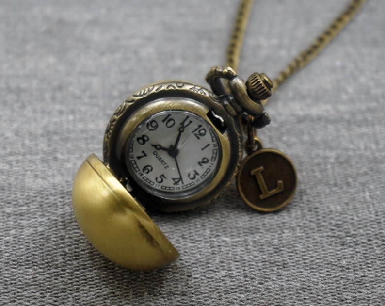 Plain Ball Pocket Watch Black Double Sides Plain Ball Watch Etsy