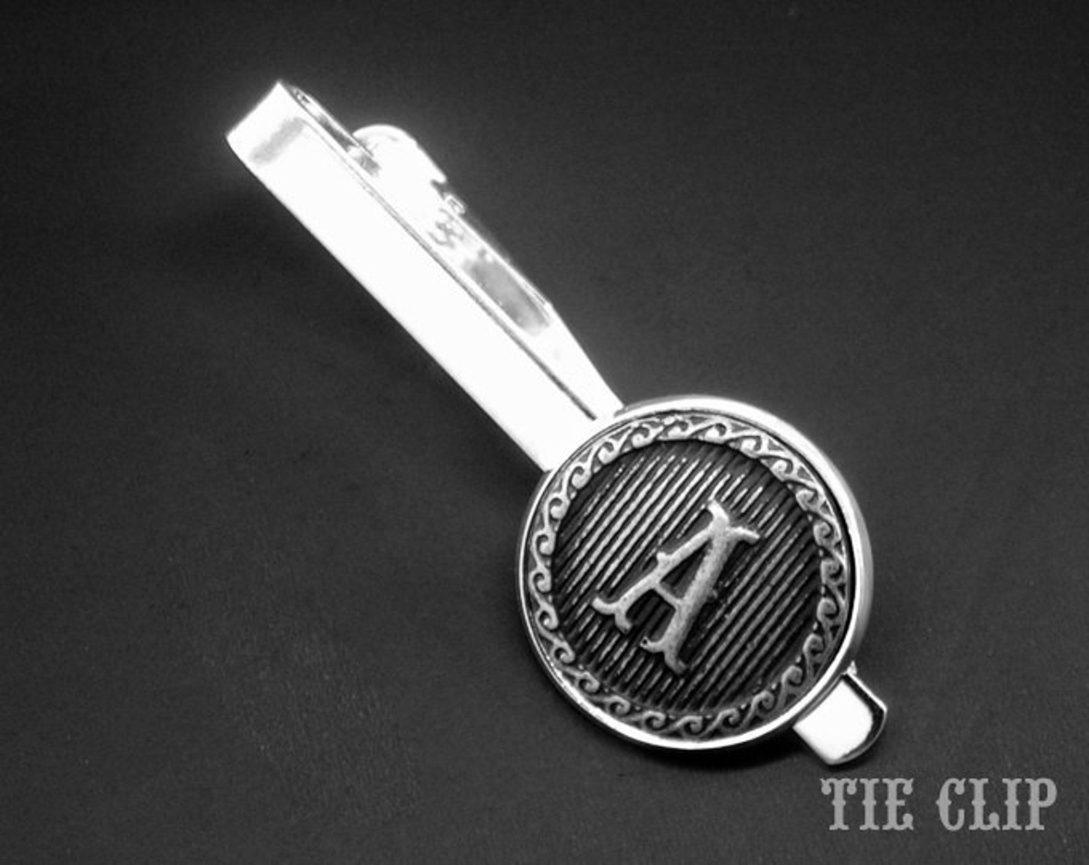 Initial Tie Tack letter Tie Pin monogram Tie Tack Pin Etsy