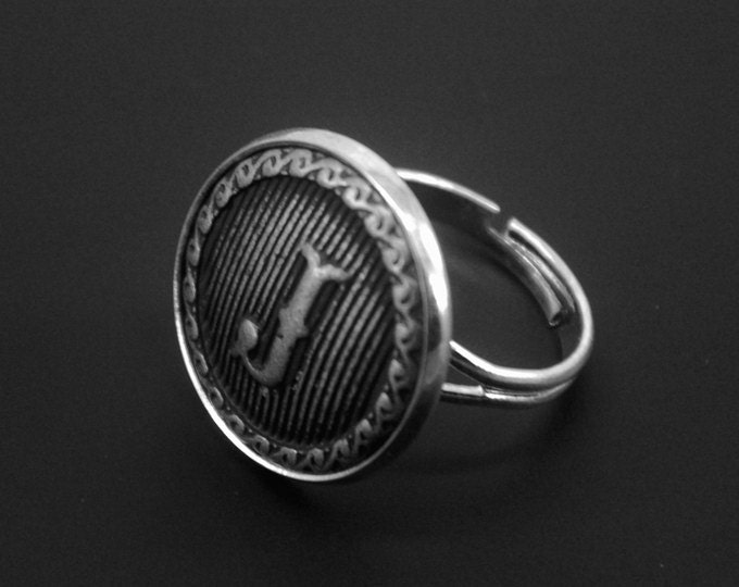 Silver Initial J Ring Letter J Ring Monogram Ring Etsy