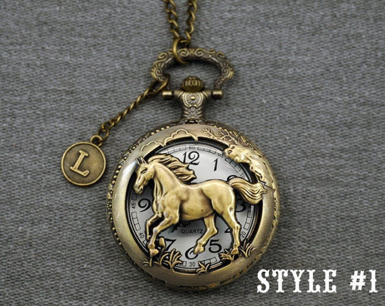 Horse Pocket Watch Chinese Zodiac Pocket Watch Animal Pocket Etsy