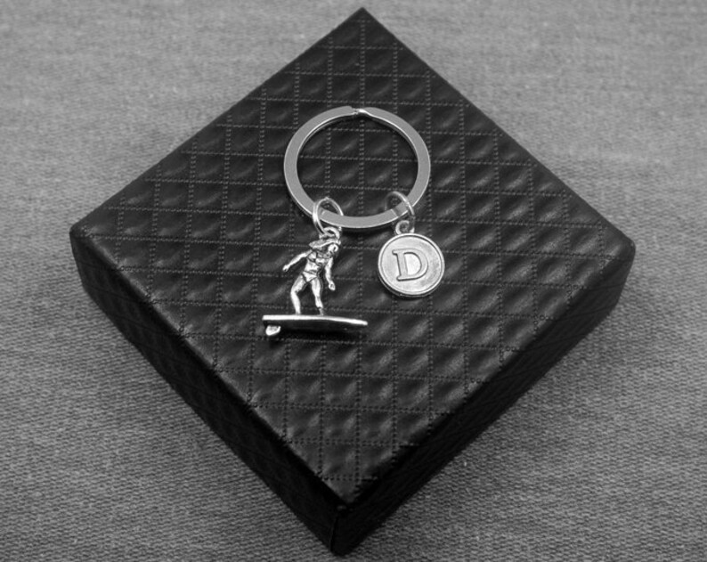 Surfing Keychain Surfer key chain Surf Riding Keychain Etsy