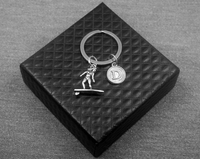 Surfing Keychain Surfer key chain Surf Riding Keychain Etsy