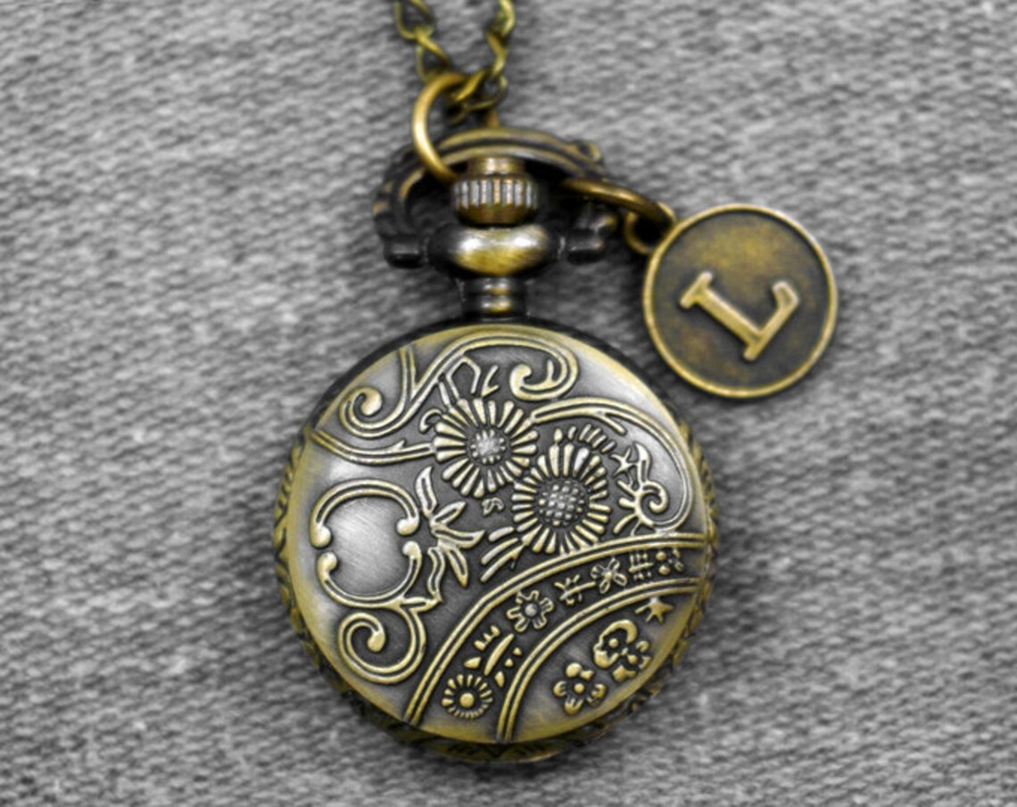 Horse Pocket Watch Antique Bronze Three Horses Locket Pendant Etsy
