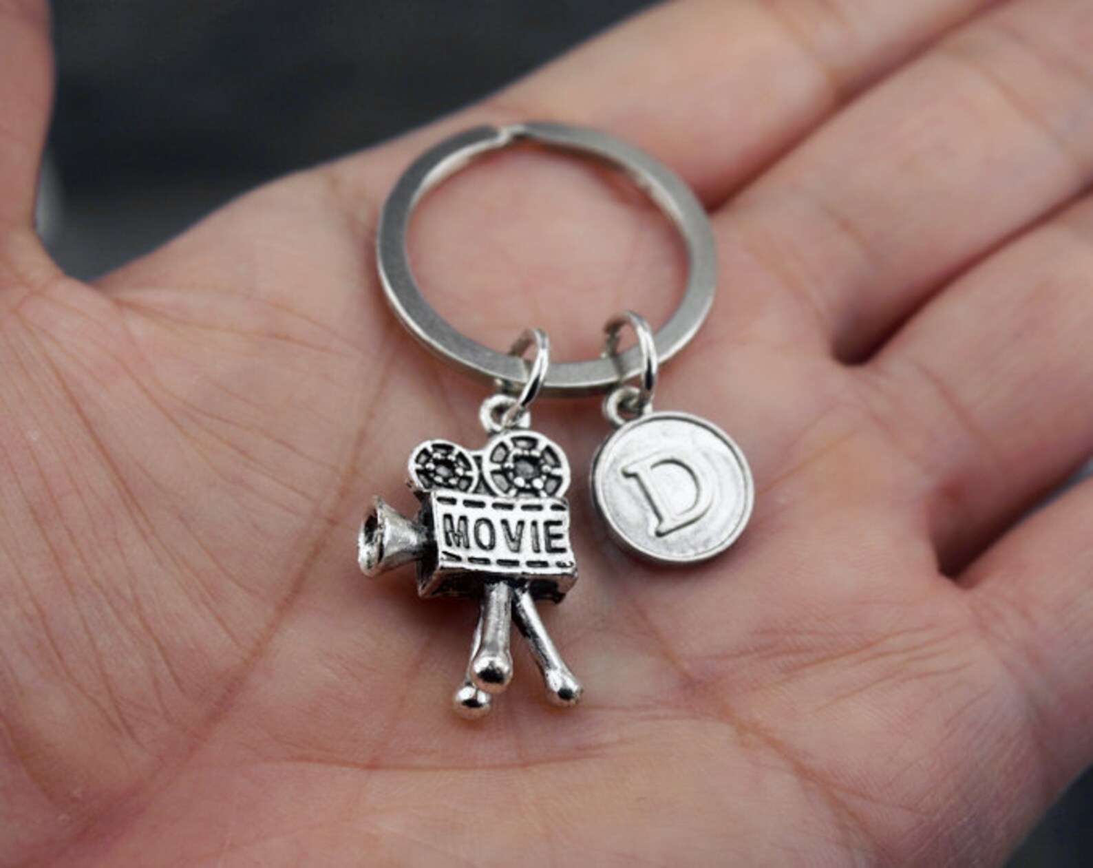 Projector Key chain Film Camera Keychain Initial Keychain Etsy