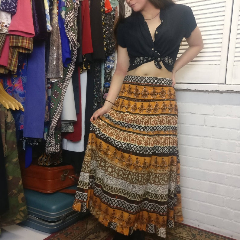 Boho bohemian gypsy floaty summer skirt