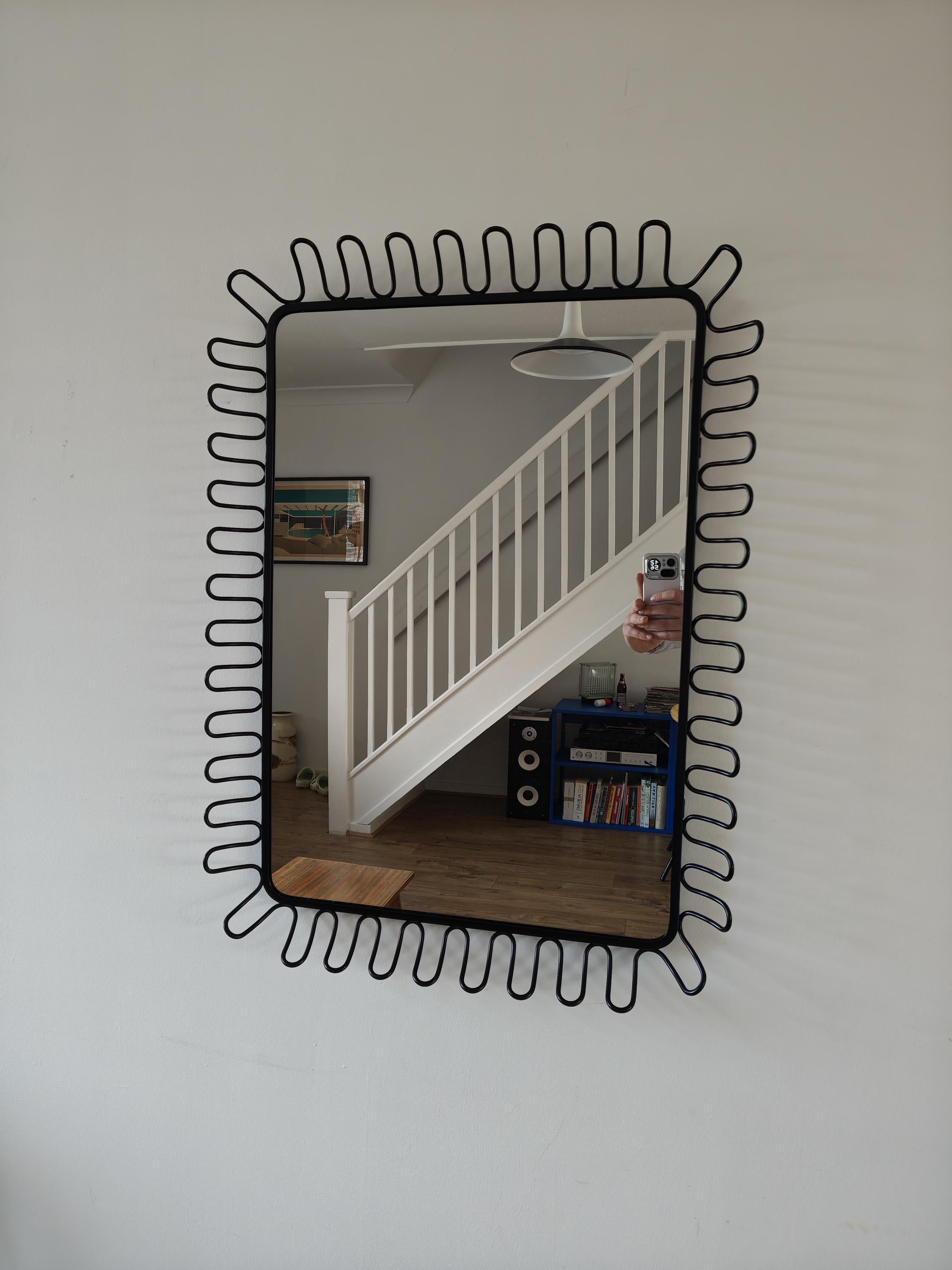 廃盤　ikea イケア　MANDAL 金属フレーム　ミラー　鏡　ポストモダン IKEA Mandal Mirror Designed by Francis Cayouette 2008, RARE. - Etsy