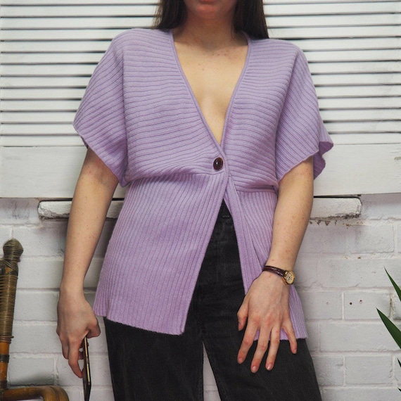 Lilac Purple Cashmere Cardigan